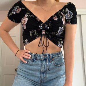 Kendall and Kylie adjustable smocked top